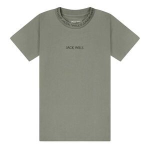 Jack Wills Boys Jacquard T-Shirt / Washed Khaki